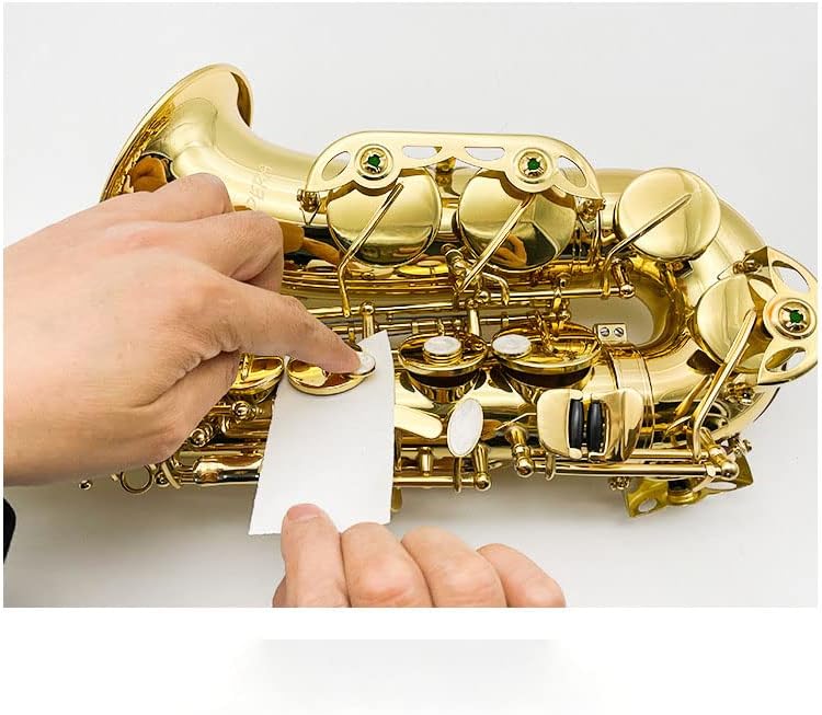 CCeCCe 100 Sheets Saxophone Cleaning Paper Woodwind Mouthpiece Pad Anti-Sticky Button Drying Absorbent Cleaner Papers for Sax Flute Clarinet Oboe Bassoon Maintenance - Image 4
